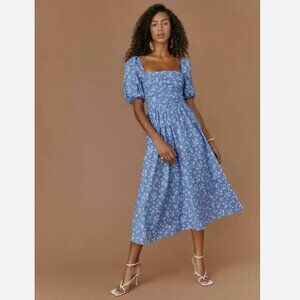 REFORMATION - Rachelle Dress Blue/ Lassen - Size 8